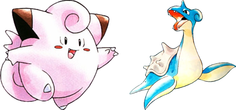 Clefairy and Lapras